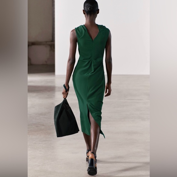 draped sheath dress zara